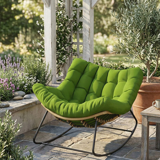 Oversized Papasan Rocking Chair